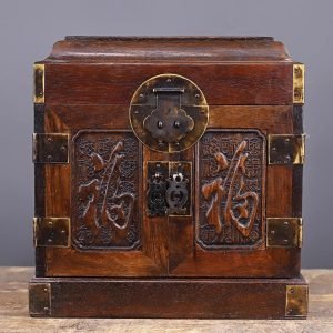 Rosewood Carved Hundred Blessings Official Box